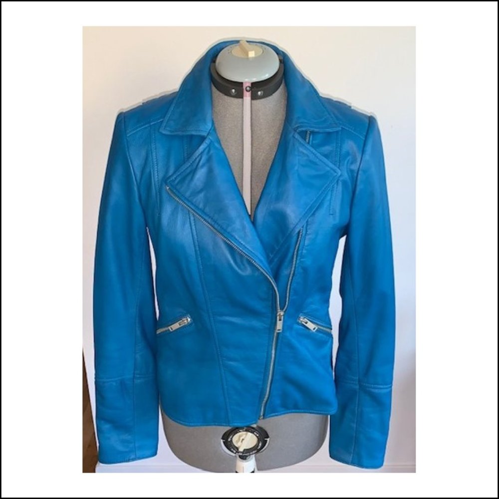 Danier Leather - Blue Leather Jacket